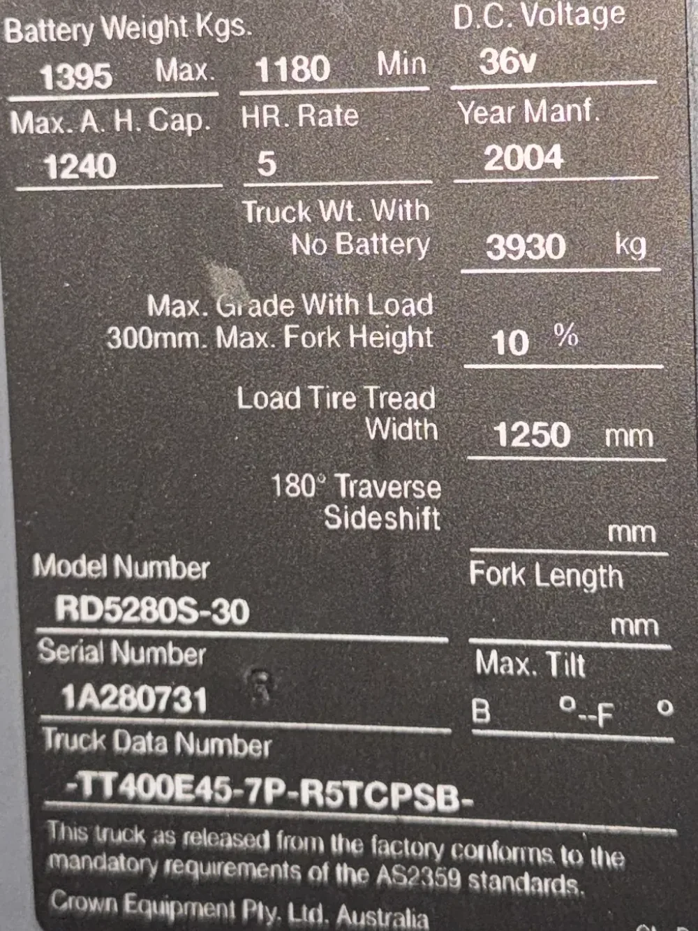 F1385 Crown RD5280S-30